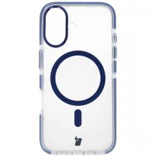 Carcasa Bizon Marco cu MagSafe compatibila cu iPhone 16, Transparent / Albastru