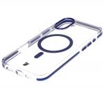 Carcasa Bizon Marco cu MagSafe compatibila cu iPhone 16, Transparent / Albastru 4 - lerato.ro