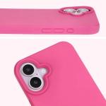 Carcasa Bizon Soft compatibila cu iPhone 16, Fucsia 11 - lerato.ro