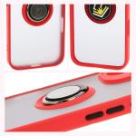 Carcasa Bizon Hybrid Ring compatibila cu iPhone 16, Rosu 5 - lerato.ro