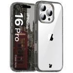 Carcasa Bizon Halo compatibila cu iPhone 16 Pro, Transparent / Negru 3 - lerato.ro