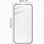 Set protectie 3in1 Bizon Glass Edge Pack, 2 folii sticla ecran + 1 folie sticla camera foto, compatibil cu iPhone 16, Transparent 3 - lerato.ro
