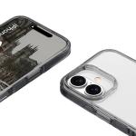 Carcasa Bizon Halo compatibila cu iPhone 16, Transparent / Negru 6 - lerato.ro