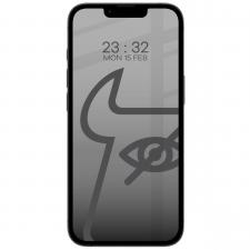 Folie sticla securizata Bizon Glass Edge Shadow Privacy compatibila cu iPhone 16e / 14 / 13 Pro / 13, Negru