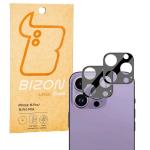 Set de 2 protectii camera foto Bizon Glass Lens compatibile cu iPhone 16 Pro / 16 Pro Max, Negru 4 - lerato.ro