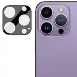 Set de 2 protectii camera foto Bizon Glass Lens compatibile cu iPhone 16 Pro / 16 Pro Max, Negru