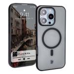 Carcasa Bizon MatteO cu MagSafe compatibila cu iPhone 16 Pro, Negru 3 - lerato.ro
