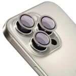 Protectie camera foto Bizon Glass Snap Lens compatibile cu iPhone 16 Pro / 16 Pro Max, Gri 2 - lerato.ro