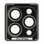 Protectie camera foto Bizon Glass Snap Lens compatibile cu iPhone 16 Pro / 16 Pro Max, Gri 3 - lerato.ro