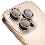 Protectie camera foto Bizon Glass Snap Lens compatibile cu iPhone 16 Pro / 16 Pro Max, Bej 2 - lerato.ro