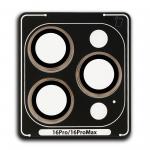 Protectie camera foto Bizon Glass Snap Lens compatibile cu iPhone 16 Pro / 16 Pro Max, Bej 3 - lerato.ro