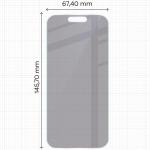 Folie sticla securizata Bizon Glass Mule Shadow Privacy compatibila cu iPhone 16 Pro, Negru 3 - lerato.ro