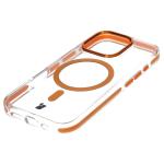 Carcasa Bizon Marco compatibila cu iPhone 16 Pro, Transparent / Portocaliu 4 - lerato.ro