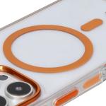 Carcasa Bizon Marco compatibila cu iPhone 16 Pro, Transparent / Portocaliu 6 - lerato.ro