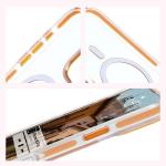 Carcasa Bizon Marco compatibila cu iPhone 16 Pro, Transparent / Portocaliu 8 - lerato.ro