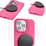 Carcasa Bizon Soft compatibila cu iPhone 16 Pro, Fucsia 13 - lerato.ro