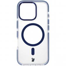Carcasa Bizon Marco compatibila cu iPhone 16 Pro, Transparent / Albastru