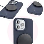 Carcasa Bizon Soft compatibila cu iPhone 16 Pro, Dark Blue 13 - lerato.ro