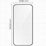 Set 2 folii sticla securizata Bizon Glass Aplicator, Kit montare inclus, compatibile cu iPhone 16, Negru 3 - lerato.ro