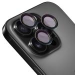 Protectie camera foto Bizon Glass Snap Lens compatibile cu iPhone 16 Pro / 16 Pro Max, Negru 2 - lerato.ro