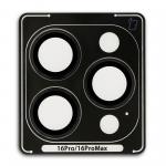 Protectie camera foto Bizon Glass Snap Lens compatibile cu iPhone 16 Pro / 16 Pro Max, Negru 3 - lerato.ro