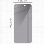 Folie sticla securizata Bizon Glass Clear Shadow Privacy compatibila cu iPhone 16 Pro, Negru 3 - lerato.ro