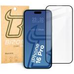 Folie sticla securizata Bizon Glass Edge 2 compatibila cu iPhone 16 Pro, Negru 2 - lerato.ro