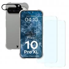 Kit protectie 2 in 1 BizonMobile Clear Pack, Carcasa Bizon Salpa si Folie sticla securizata Bizon Glass Clear 2, compatibil cu Google Pixel 10 Pro XL, Transparent