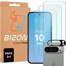 Set protectie 3in1 Bizon Glass Clear Pack, 1 folii sticla ecran + 1 folie sticla camera foto, compatibil cu Google Pixel 10 Pro, Transparent
