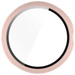 Carcasa cu protectie ecran din sticla securizata BizonMobile compatibila cu Google Pixel Watch 3 45mm, Roz 9 - lerato.ro