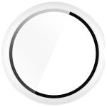 Carcasa cu protectie ecran din sticla securizata BizonMobile compatibila cu Google Pixel Watch 3 45mm, Alb 9 - lerato.ro