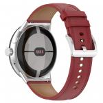 Carcasa din piele ecologica Bizon Mobile compatibila cu Google Pixel Watch 4 / 3 / 2 / 1, 41mm, Burgundy 4 - lerato.ro