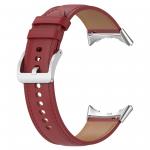 Carcasa din piele ecologica Bizon Mobile compatibila cu Google Pixel Watch 4 / 3 / 2 / 1, 41mm, Burgundy 5 - lerato.ro