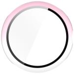 Carcasa cu protectie ecran din sticla securizata BizonMobile compatibila cu Google Pixel Watch 3 41mm, Roz / Alb 9 - lerato.ro