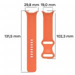 Carcasa din silicon BizonMobile compatibila cu Google Pixel Watch 4 / 3, 45mm, Portocaliu 3 - lerato.ro