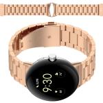 Curea  din otel inoxidabil Bizon Aura compatibila cu Google Pixel Watch 4 / 3, 45mm, Rose Gold 3 - lerato.ro