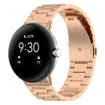 Curea  din otel inoxidabil Bizon Aura compatibila cu Google Pixel Watch 4 / 3, 45mm, Rose Gold 2 - lerato.ro