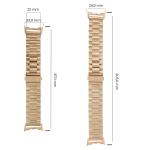 Curea  din otel inoxidabil Bizon Aura compatibila cu Google Pixel Watch 4 / 3, 45mm, Rose Gold 4 - lerato.ro