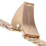 Curea  din otel inoxidabil Bizon Aura compatibila cu Google Pixel Watch 4 / 3, 45mm, Rose Gold 5 - lerato.ro