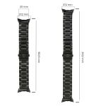 Curea  din otel inoxidabil Bizon Aura compatibila cu Google Pixel Watch 4 / 3 / 2 / 1, 41mm, Negru 4 - lerato.ro