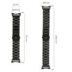 Curea  din otel inoxidabil Bizon Aura compatibila cu Google Pixel Watch 4 / 3, 45mm, Negru 4 - lerato.ro