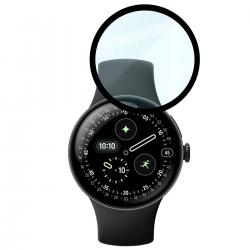 Folie sticla hibrid Bizon Glass Edge Hybrid compatibile cu Google Pixel Watch 4, 45mm, Negru