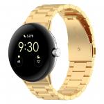Curea  din otel inoxidabil Bizon Aura compatibila cu Google Pixel Watch 4 / 3, 45mm, Gold 2 - lerato.ro