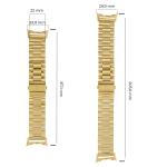 Curea  din otel inoxidabil Bizon Aura compatibila cu Google Pixel Watch 4 / 3, 45mm, Gold 4 - lerato.ro