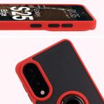 Carcasa Bizon Hybrid Ring compatibila cu Samsung Galaxy S25 Edge, Rosu 4 - lerato.ro