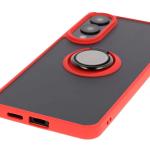Carcasa Bizon Hybrid Ring compatibila cu Samsung Galaxy S25 Edge, Rosu 6 - lerato.ro