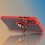 Carcasa Bizon Hybrid Ring compatibila cu Samsung Galaxy S25 Edge, Rosu 7 - lerato.ro