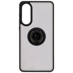 Carcasa Bizon Hybrid Ring compatibila cu Samsung Galaxy S25 Edge, Negru 2 - lerato.ro