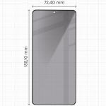 Folie sticla securizata Bizon Glass Edge Shadow Privacy compatibila cu Samsung Galaxy S25 Edge, Negru 3 - lerato.ro