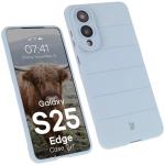 Carcasa Bizon Tur compatibila cu Samsung Galaxy S25 Edge, Light Blue 3 - lerato.ro